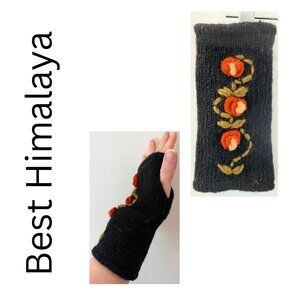 100% Wool NEPALESE HAND WARMERS - WOOL LINED WITH FLEECE